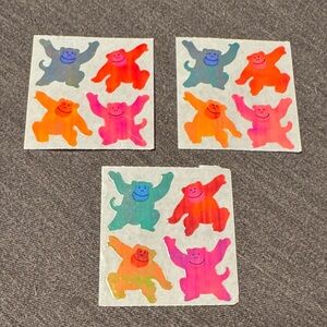 Vintage Sandylion Colourful Shiny Monkey Stickers